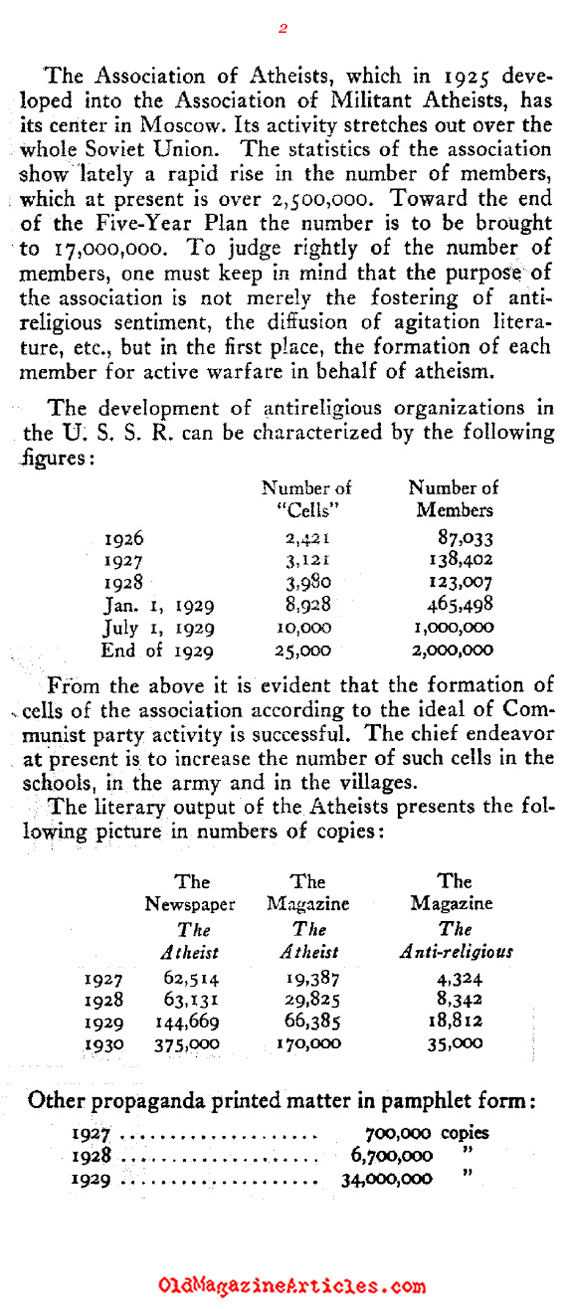 The First Atheist Government (The Commonweal, 1930)